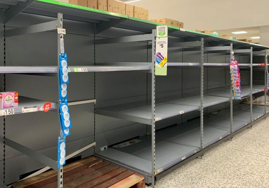 empty shelves pandemic