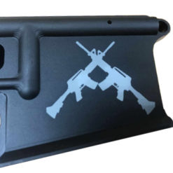 laser engraved crossing ar15 rifles