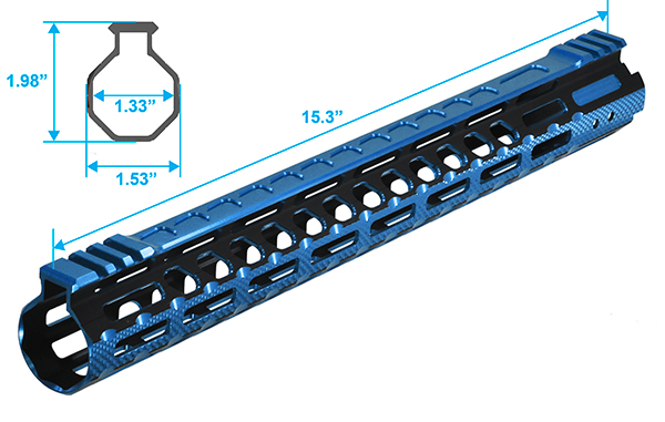 AR15 M-LOK Ultra slim Rail